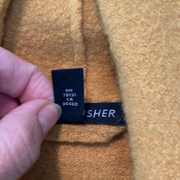 Eileen fisher Women's XL Mustard Yellow Sweater long boiled wool kimono coat - Picture 3 of 11